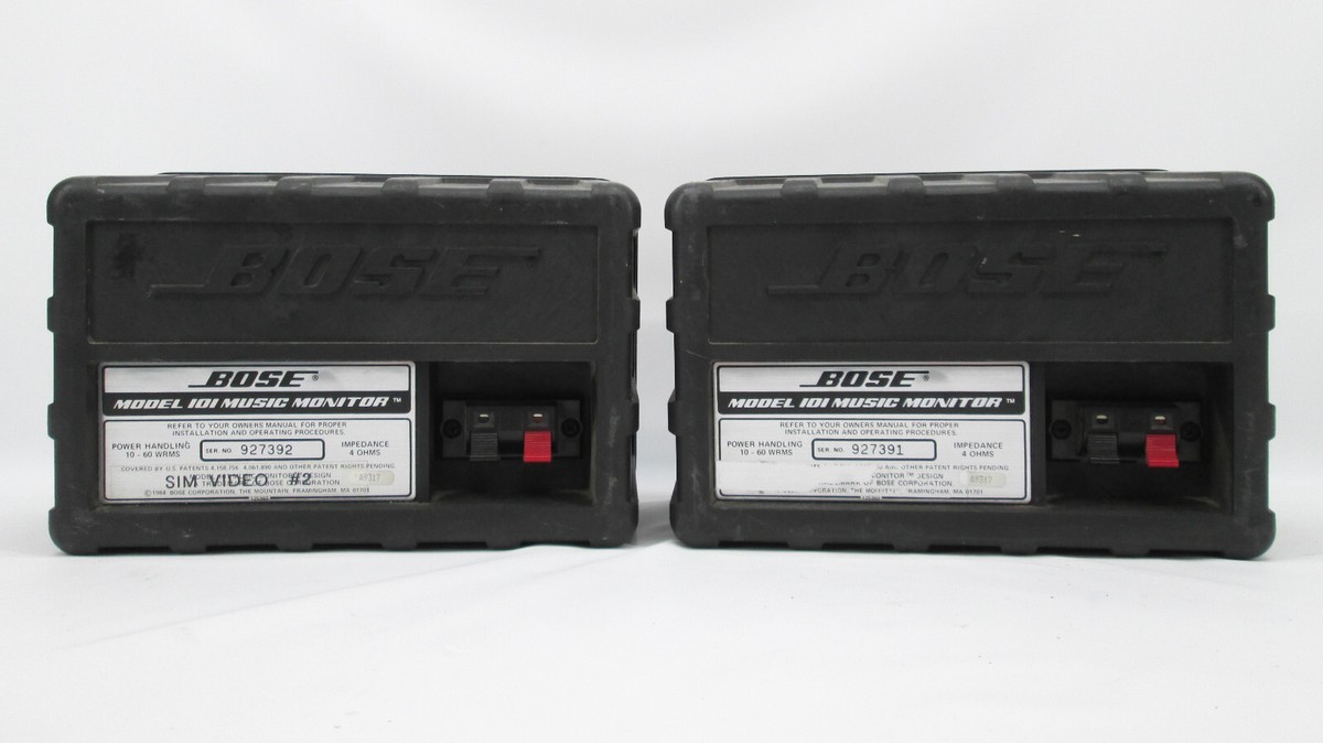 PAIR of Bose 101 Music Mini Monitor Indoor Outdoor Speakers