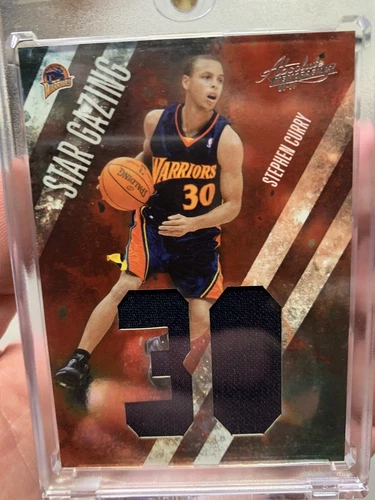 STEPHEN CURRY 2009 PANINI ABSOLUTE MEM #10 STAR GAZING ROOKIE Jersey 23/25 🔥