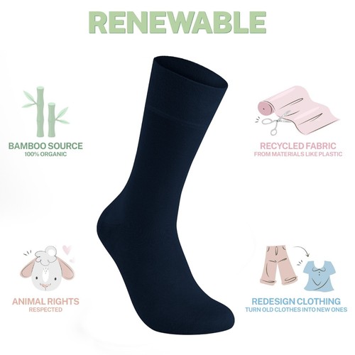 Elchee Wear 4 Paar Bambussocken. Weiche, atmungsaktive Bio Crew Socken für Herren & Damen. - Bild 19 von 53