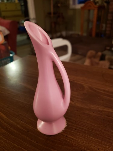 VTG Royal Haeger USA Matte Pink Mini Pitcher Bud Vase 6"