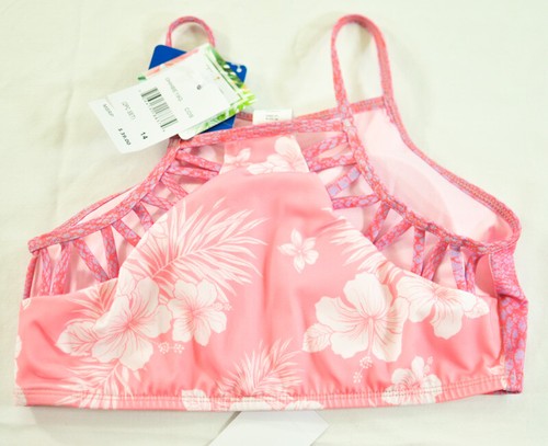 girl's Heart and Harmony 2 piece pink swim suit size 14 tie sides MSRP $40 - Picture 7 of 9