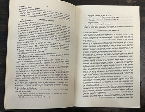 Post Office Clerks Manual of Instructions Book Misconduct Demerit Form 1940s - Bild 5 von 9