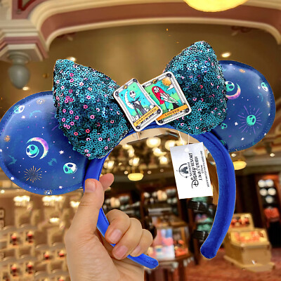 Disney Parks Nightmare Before Christmas Jack Sally Mickey Mouse Ears  Headband