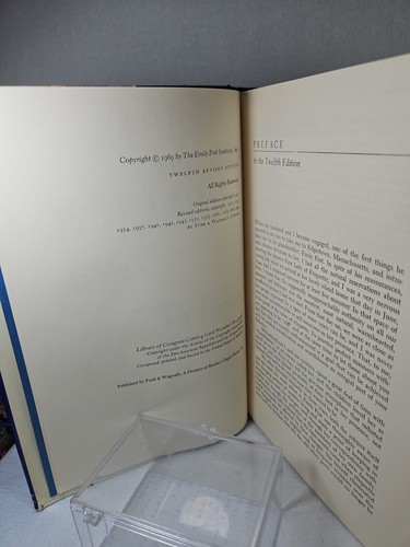 Emily Post's Etiquette Twelfth Revised Addition 1969 HC /DJ - Imagen 6 de 7