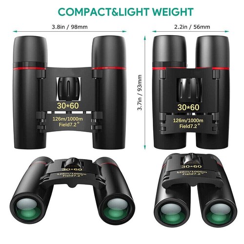 2024 NEW Military Army 30x60 Binoculars Day/Low Night Optic Goggles Hunting+Case - Picture 10 of 11