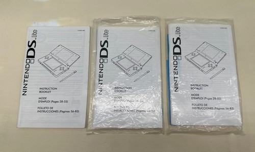 LOT (3) Nintendo DS Lite Instruction Booklets / Manuals | Manual Only