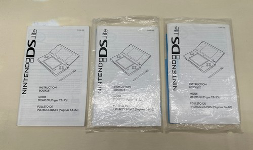 LOT (3) Nintendo DS Lite Instruction Booklets / Manuals | Manual Only - Picture 1 of 2