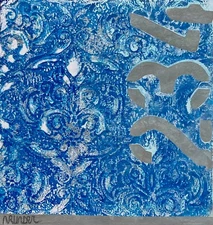 Abstract Painting on Paper, Numeric Painting, Acrylic Painting, Modern Painting