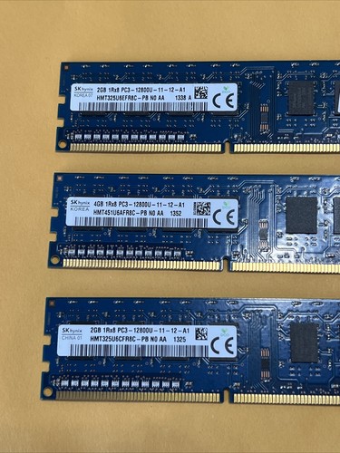 SK Hynix 8GB(2 x2gb ) (1 x 4GB) PC3L-12800U DDR3 Desktop Memory HMT451U6BFR8A-PB - Picture 2 of 3