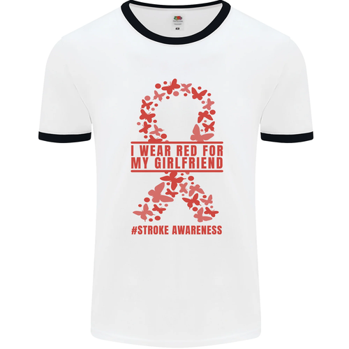 Usa Rojo Para La Conciencia Del Derrame Cerebral De Mi Novia Camiseta - Imagen 8 de 29