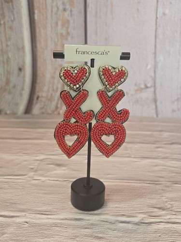 Pendientes mujer Francesca talla única rojos. Corazones. San Valentín - Imagen 1 de 4