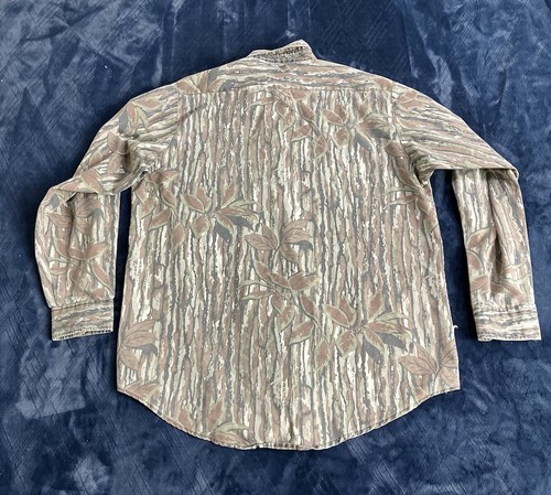 VTG Realtree Red Head Shirt Mens XL Camo Hunting Button USA Lightweight ISSUES - Picture 12 of 14