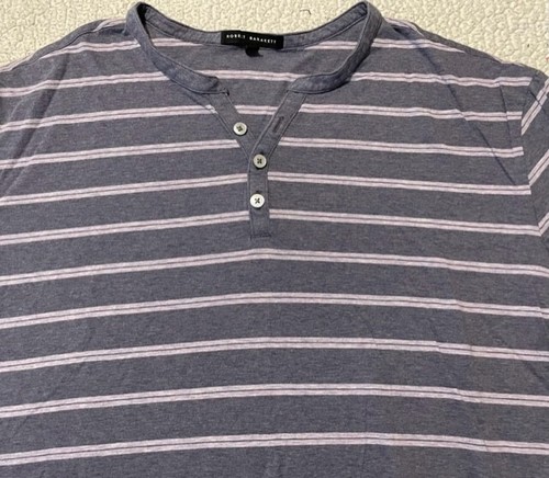 Men's Robert Barakett Henley Short Sleeve Shirt XXL - Picture 3 of 5