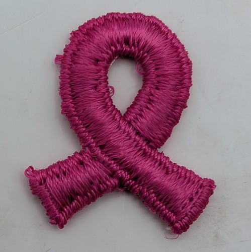 Mini Pink Ribbon Patch - Breast Cancer Awareness 1" x 0.75" (100-Pack, Sew-on) - Picture 4 of 9