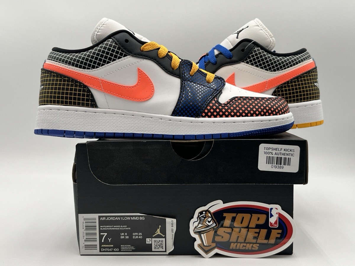 公式正規品★AIR JORDAN 1 LOW MMD ★ New Air Jordan 1 Low MMD BG Multi Grid 2021 Size 7 Retro