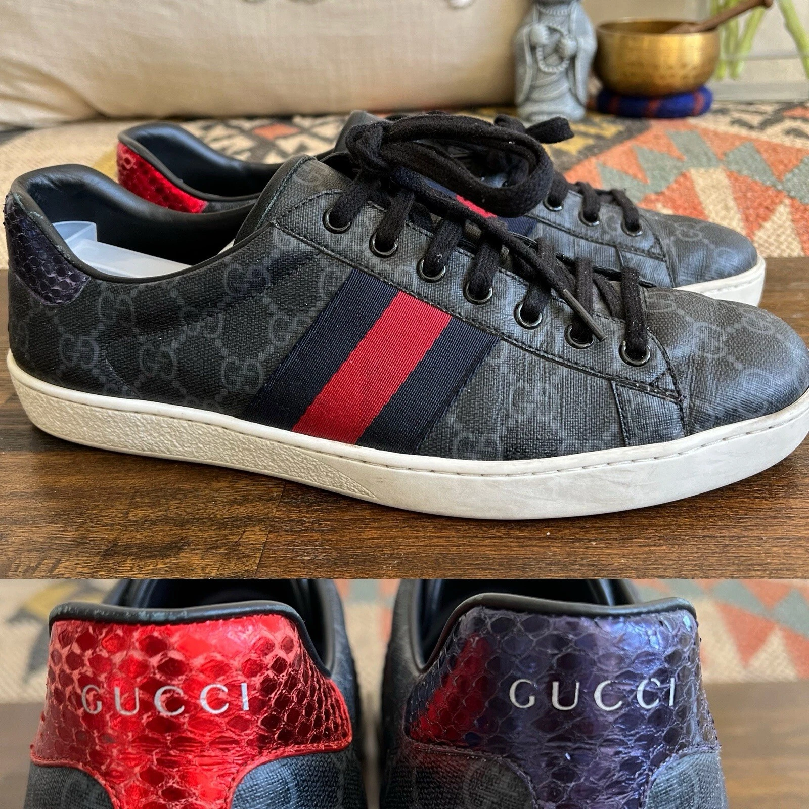 Baskets basses homme GUCCI Ace Supreme Web Detail US8