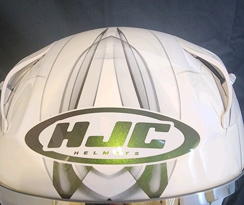 Casco de motocicleta HJC RPHA 10 PLUS Oria blanco negro metálico verde gráficos - S - Imagen 5 de 24