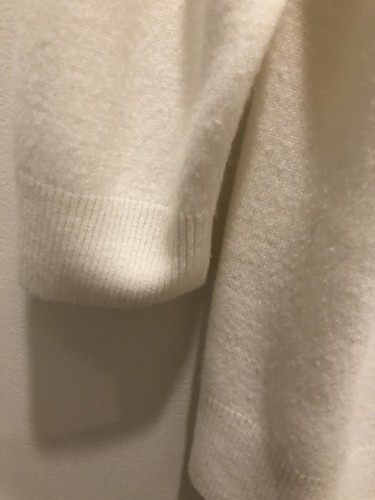 Debbie Morgan Cardigan Sweater Women Lg Ivory With Pearl Decorations Button Up - Picture 7 of 9