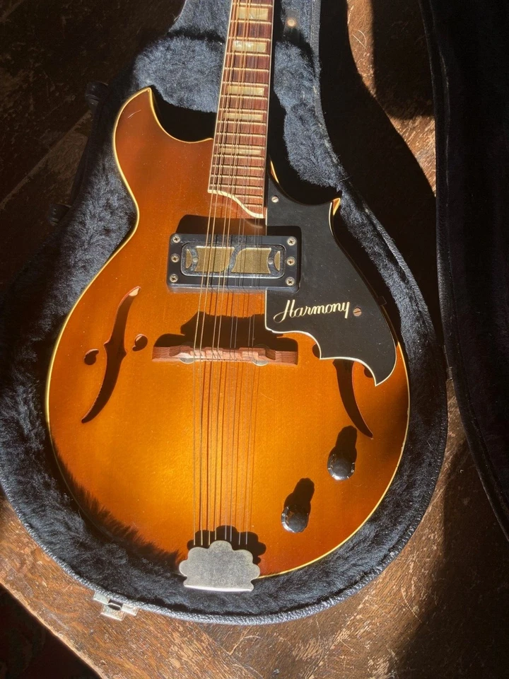 1972 Harmony H35 электрический летучая мышь мандолина - золотистый - отличном - Изображение 2 из 4