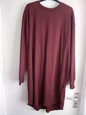 Asos Burgundy Cotton Jumper Dress Size 10
