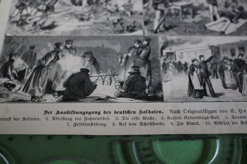 alter Ausschnitt - der Ausbildungsgang eines deutschen Soldaten 1880-1890 - Picture 2 of 5