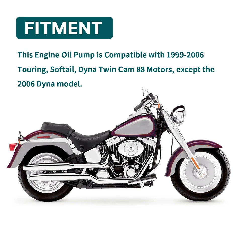 Bomba de aceite de motor de alto volumen Twin Cam 88 para Harley Touring Softail Foto 2 de 4