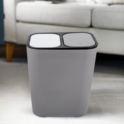 Dry and Wet Separation Trash Can Office Kitchen Recycling Waste Bin - Picture 6 of 12