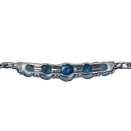 Peora Sterlingsilber London Blautopas Armband 6 1/2" mit zusätzlichen Gliedern (5918) - Bild 7 von 7