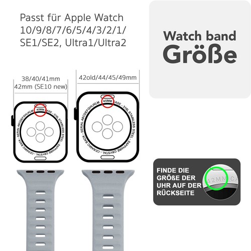Correa de silicona suave para Apple iWatch Series SE 10 9 8 7 6 5 4 3 2 1, 38-42mm - Imagen 31 de 175