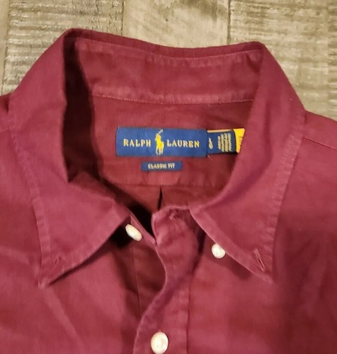 (3) Camisa Polo Ralph Lauren Abotonada Manga Larga Hombre Talla Grande Azul, Granate  - Imagen 8 de 12