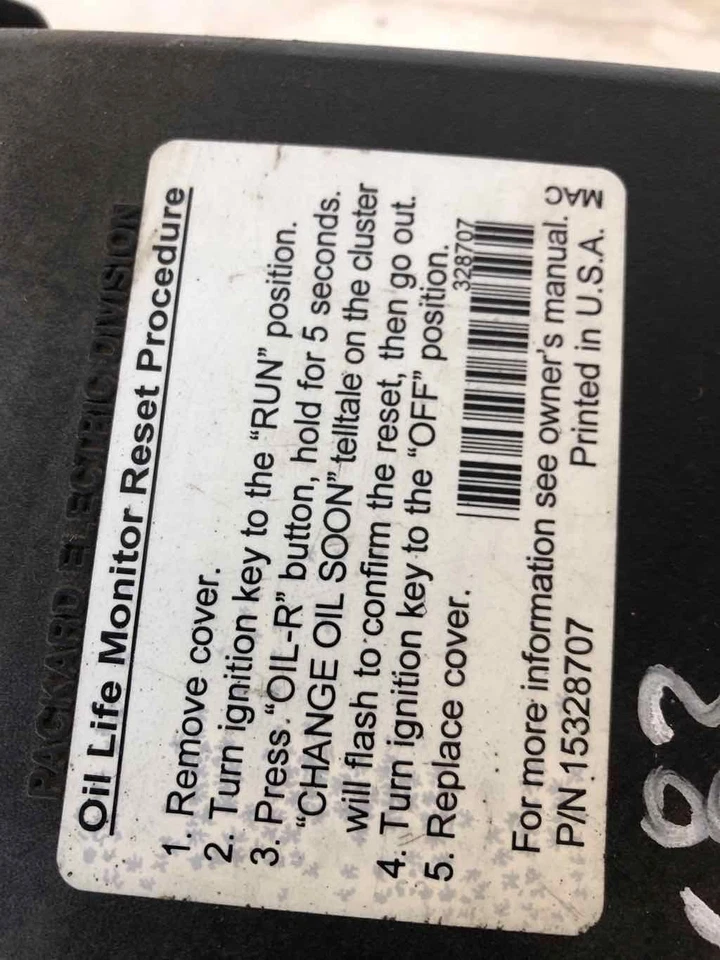 2000 - 2002 SATURN S SERIES SL1 compartimento da caixa de fusíveis do motor 1.9L 15328707 fabricante de equipamento original - Imagem 2 de 4