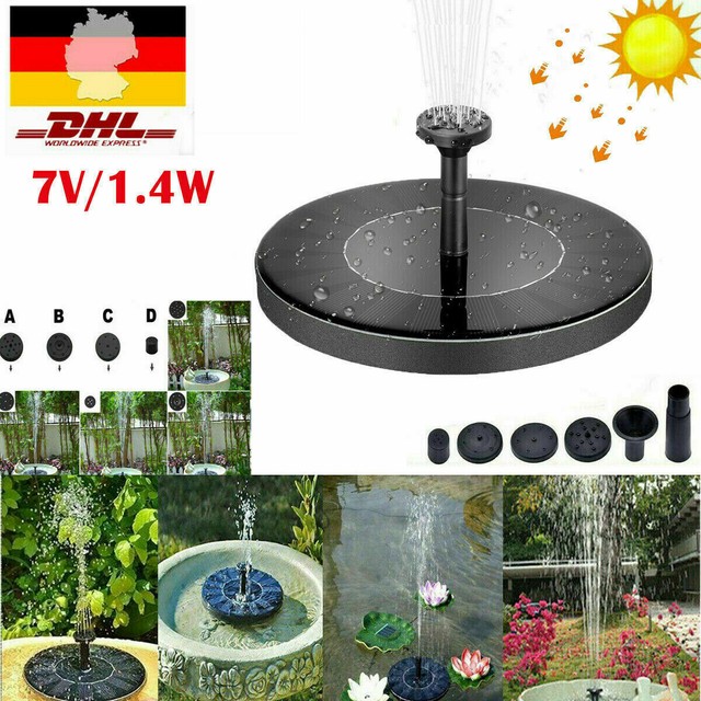 2w Garten Solar Pumpe Teich Springbrunnen Solarteichpumpe Wasserspiel Fontane De Ebay