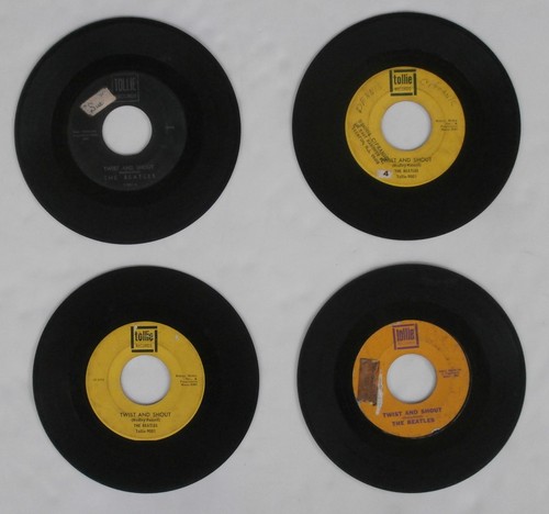 The Beatles 4 Tollie 45 s Lot Twist And Shout All w/ Different Label Variations - Picture 2 of 11