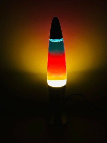 Glitter Lava Lamp 16 inch funky rocket Free Flowing Rainbow Gold Silver BS-EN CE - Picture 64 of 71