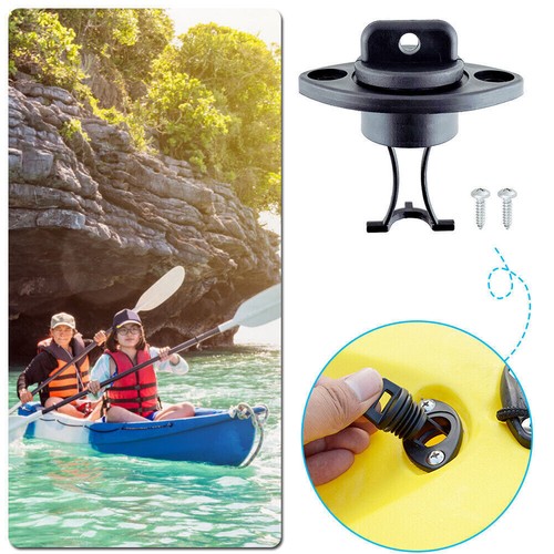 2Pcs Black Thread Drain Hole Plug Bung Kit with 4 Screws for Dinghy, Kayak, Boat - Picture 2 of 8