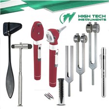 Otoscope Ophthalmoscope Tuning Fork Percussion Reflex Hammer Diagnostic ENT Kit