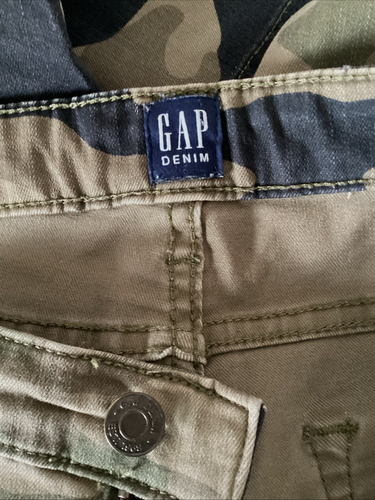 GAP Green Camo Print Skinny Legging Pants Sz. 29 - Picture 6 of 7