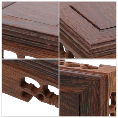 1PZ Base Teiera Piedistallo Legno Base Legno Espositore Vaso Stand Statua Base - Foto 10 di 12