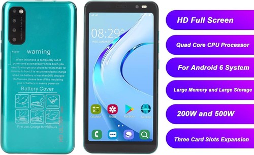 Unlocked 6" New Android Smartphone Dual Sim Mobile Phone Cheap Phone Blue - Zdjęcie 5 z 17