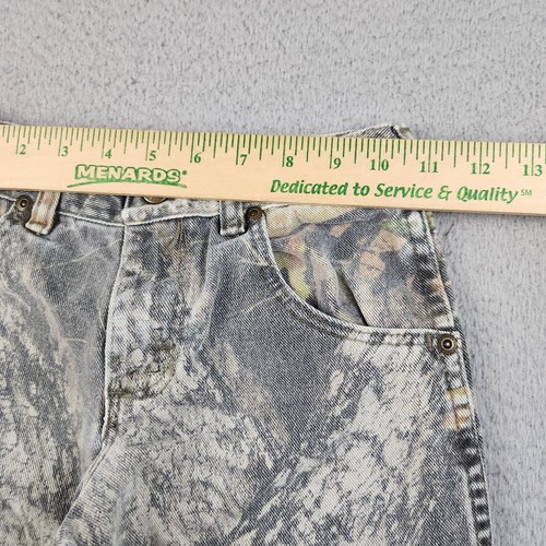 Vtg Wrangler Jeans Boys 8 Regular Camo Faded Denim Double Knee Mossy Oak Hunting - Picture 3 of 11