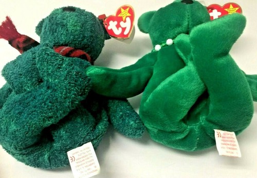 Ty Beanie Babies ERIN The Irish Bear w/ Necklace & WALLACE The Scottish Bear NWT - Picture 6 of 8