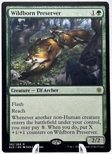Wildborn Preserver 2x FOIL ELD MTG Throne of Eldraine Rare MINT green Wildborn Preserver 2x FOIL ELD MTG Throne of Eldraine Rare MINT green