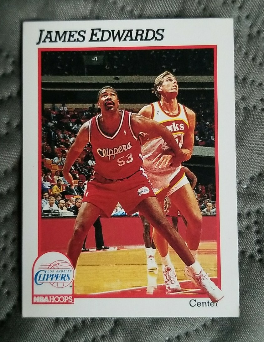 1991-92 Hoops Los Angeles Clippers Basketball Card #378 James Edwards