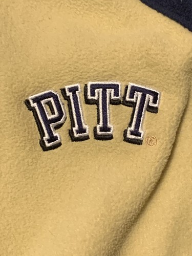 University of Pittsburgh Pitt Panthers NCAA Adidas Lightweight Gold Jacket Sz XL - Picture 2 of 11