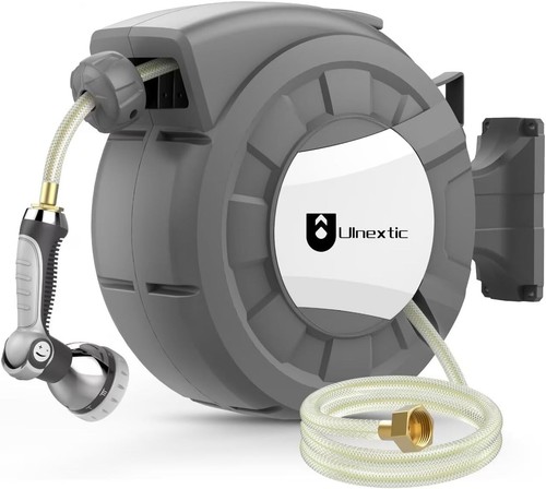 Effortless 50ft Retractable Garden Hose Reel with Easy Installation & 10 Modes - Picture 3 of 8