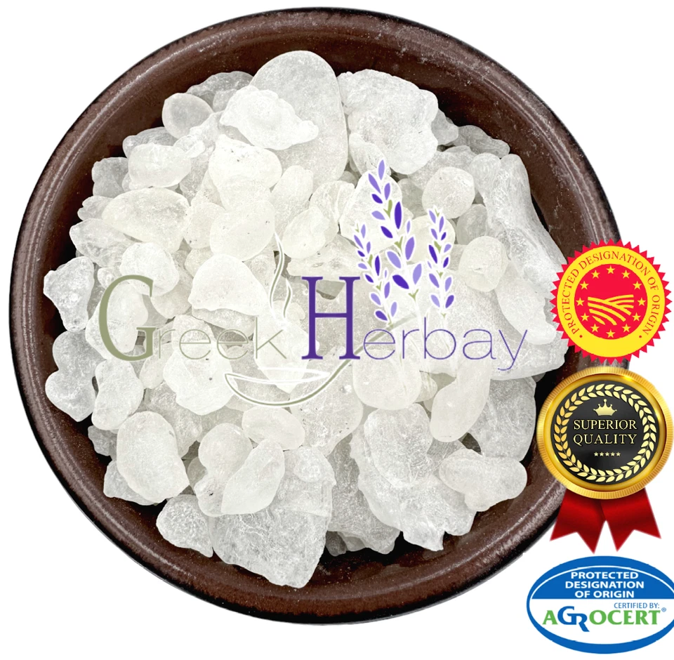 Goma de mastique grega natural lágrimas médias e grandes 20g -900g pistacia lentisco - Imagem 4 de 4