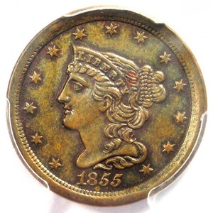 1855-Braided-Hair-Half-Cent-1-2C-PCGS-Uncirculated-Details-BU-MS-UNC