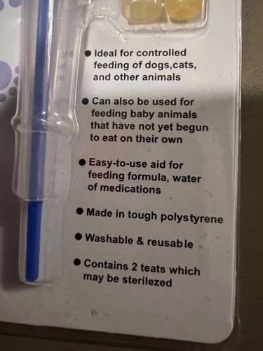 puppy kitten miracle nipple & nco feeding kit syringe feeding teats nipples new - 第 4/8 張圖片