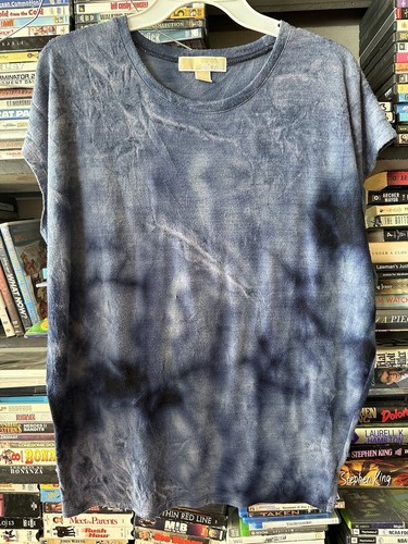 Michael Kors Top Größe Large L Lg ~ blau Batik ärmelloses Shirt - Bild 1 von 3