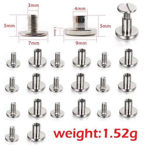 Flachgürtelschraube Leder Handarbeit Chicago Nagel Messing massiv Nieten Nietenköpfe - Bild 13 von 45